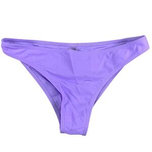 Purple Bikini Women's Medium Bottoms Cheeky Thong Resortwear Purple Low Rise